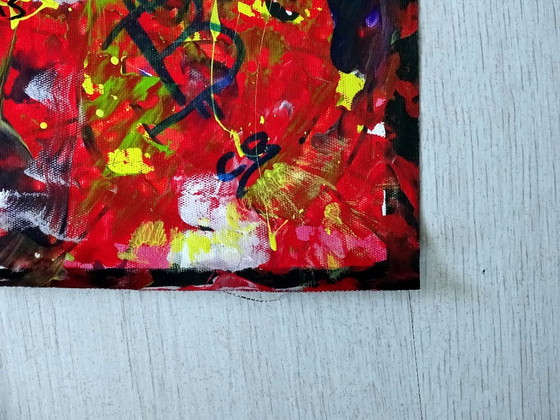 Pittura Pop Art, di Dagebert Duck Monopoly man, CB, Dipinti e disegni, Tela, Rosso (foto 4 di 10)