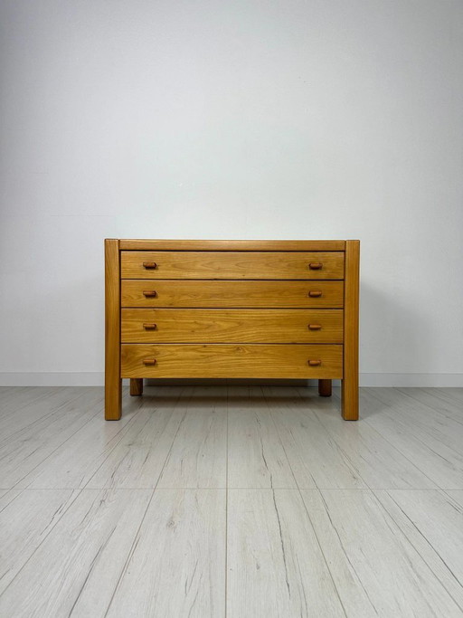 Vintage ladekast van iepenhout van Maison Regain, Franse mid-century modern stijl, jaren 60.