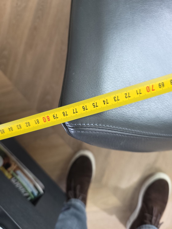 Image 1 of 2 leather swivel armchairs ENZA LUCA