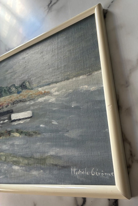 Old oil painting Breton Landscape, Paintings & Drawings, Canvas, Plastic, White, Figuratief (photo 6 of 8)
