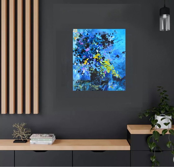 Abstract Blue Still Life – Paintings & Drawings, Canvas (photo 5 of 5)