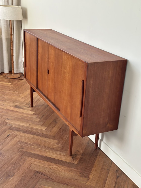 Vintage highboard Danish buffet cabinet teak wood 1950s/60s/70s – Sideboard cabinet (photo 3 of 15)