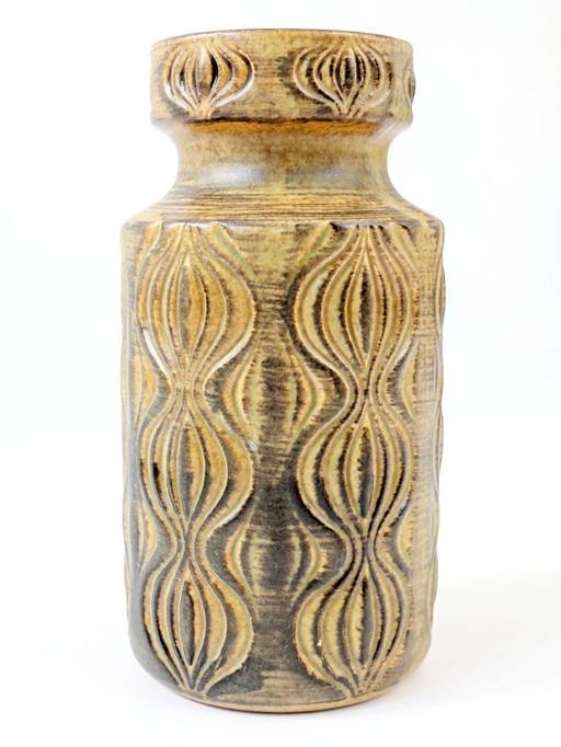 Vase en céramique Scheurich des années 1960 | Amsterdam Decor Yellow Onion Pattern | West Germany