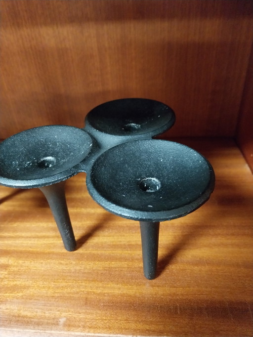 2 x Jens Quistgaard 1970's candlesticks 3 candles