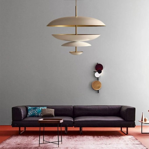 Luminaire unique en métal et laiton - Décoration intérieure artisanale luminaire