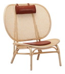 NORR11 - Nomad Lounge Chair - Hyldahl/Hansen - Leather/Vienna cane, like new