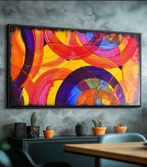 Abstrait A1355 - peinture sur toile XXXL 210cm