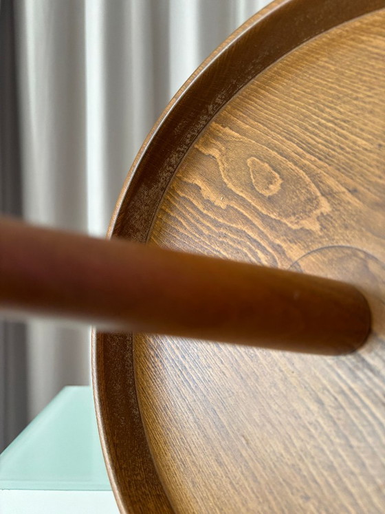 Vintage Wooden Serving Tray with Central Handle, Table accessories, Brown (photo 8 of 9)