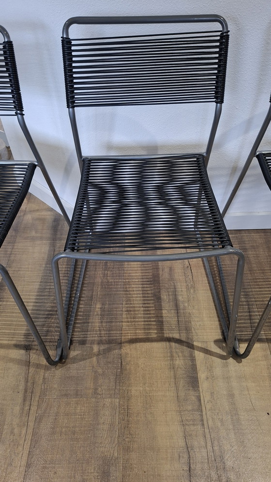 Image 1 of Vintage 4 x Lisa Norinder IKEA Melker spaghetti chairs 