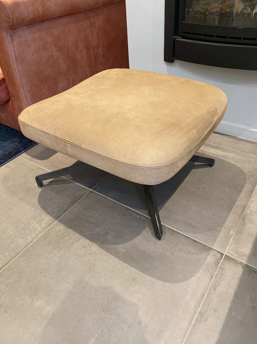 Sgabello/poggiapiedi Minotti Prince – hockers en poefs, Leather, Metal (photo 2 of 7)