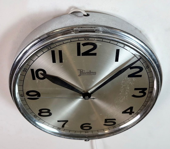 Image 1 of Vintage German Electric Wall Clock from Palmtag, 1960s