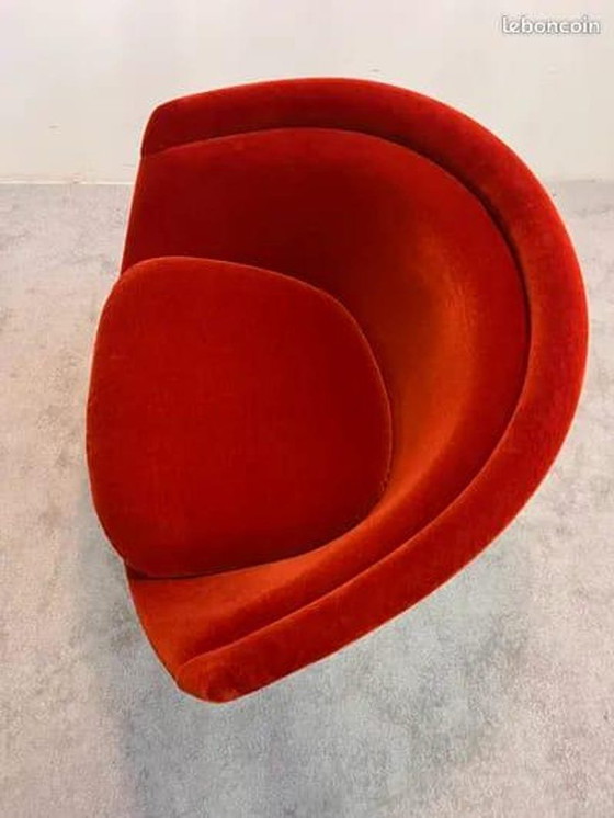 Image 1 of Platner Lounge Chair – Large Mid Century Fiberglass Shell, Steel Base Accent Chair

