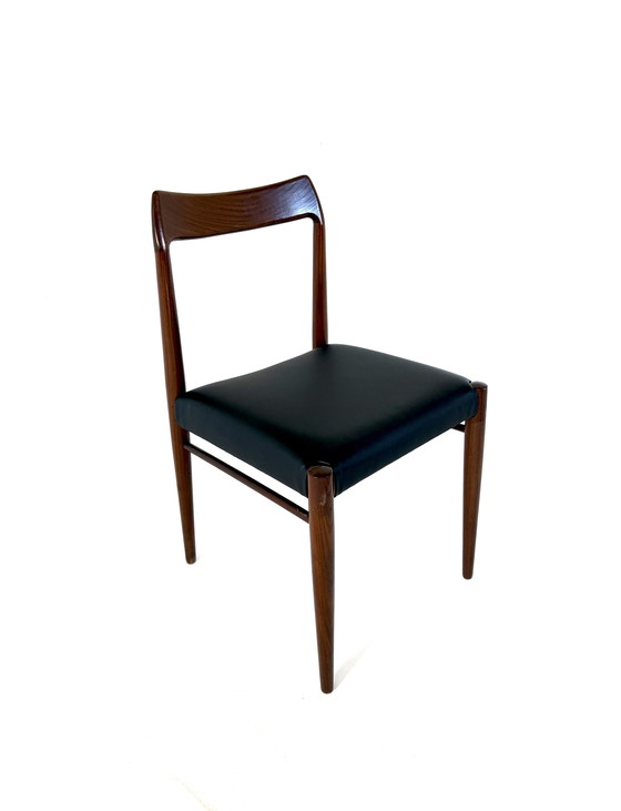 Image 1 of Set di 6 sedie da pranzo danesi, componibili e abbinabili, anni '60.