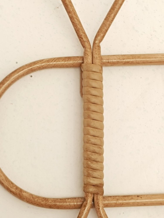 Image 1 of Portemanteau imitation rotin a 4 parères doubles