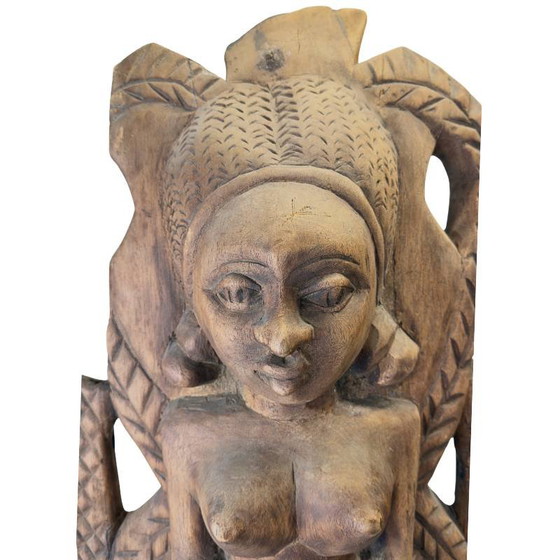 African Wooden Sculpture – Woman with Children – Tribal Sculpture (photo 9 of 11)