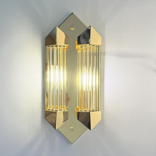 Applique Honsel, or avec cylindres en cristal