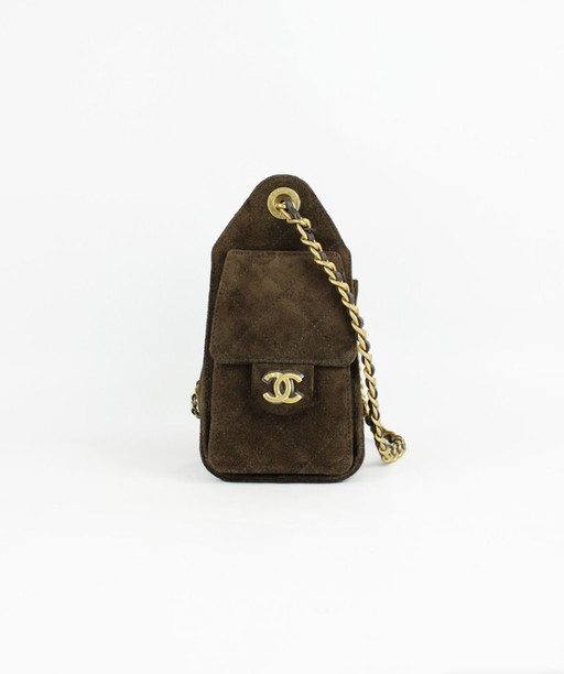 Chanel 25 Mini Bag Brown Suede