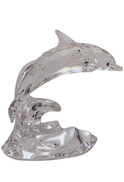 Swarovski "Dolphin on a Wave" con scatola (190365, Collezione "South Sea") - "Dolphin on a Wave" / "Dauphin sur une vague"