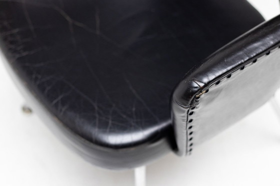 Image 1 of 4 SAARINEN EXECUTIVE-SESSEL FÜR KNOLL IN ORIGINAL SCHWARZEM LEDER