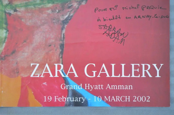 2002 Sabhan Adam Affiche d'Exposition Signée & Dédicacée Zara Gallery Amman – Paper (photo 2 of 8)