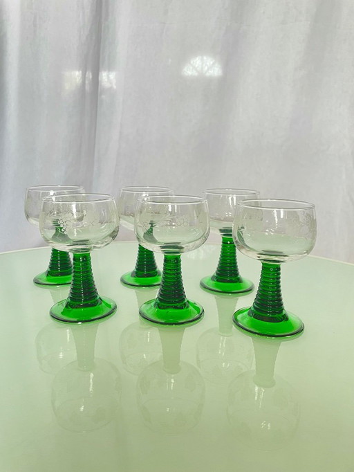 6 Roemer wijnglazen