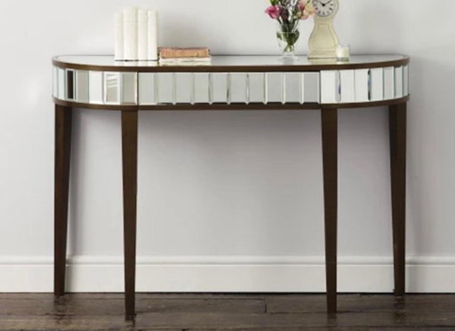 Laura Ashley Capri spiegelende consoletafel — Demi-Lune
