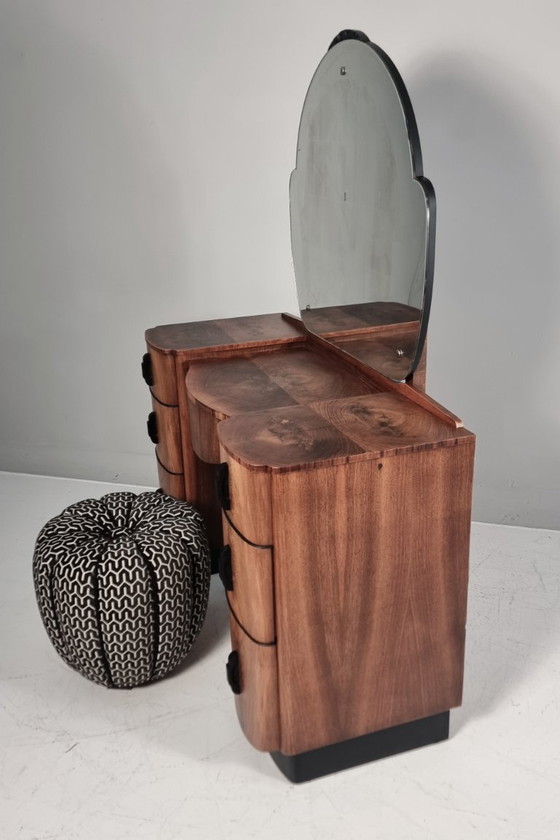 Image 1 of Dressing Table with pouf by Jindrich Halabala for Up Závody, 1940s
