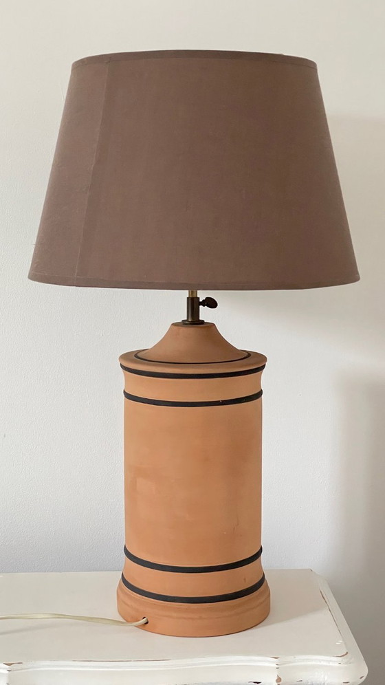 Image 1 of Vintage CHANEL-style terracotta lamp