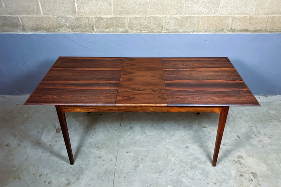 Image 1 of Table de salle à manger extensible Mid Century en bois de rose
