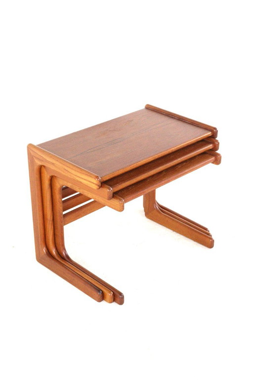 Salin Nijborg Tavolini impilabili Tavolino laterale Tavolino impilabile Mimiset Vintage Danish – bijzettafels, Wood