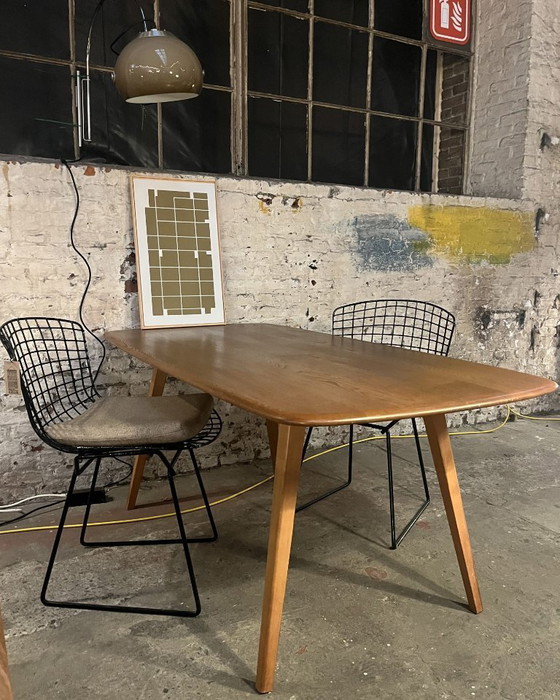 Image 1 of 2 zwarte wire chairs van Bertoia voor Knoll