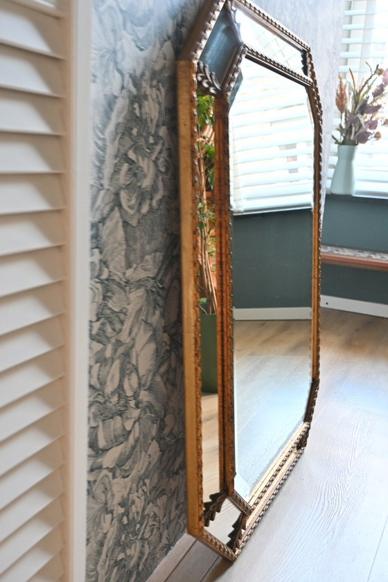 Image 1 of Octagonal Mirror Faceted with Mirror Edge