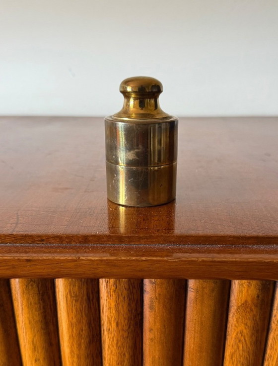 Image 1 of Briquet de table en laiton, en forme de poids, Mauro Manetti, Italie, 1970