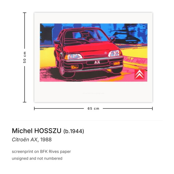 Image 1 of Serigrafía Michel HOSSZU Citroën AX 1988