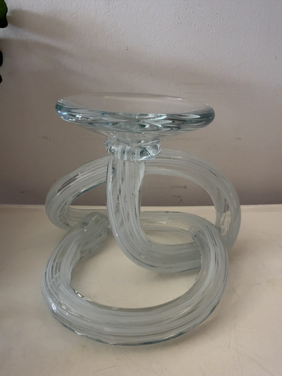 Bougeoir en verre de Murano à motif nœud infini pour bougie chauffe-plat – Objets déco, Murano Glass (photo 6 of 9)