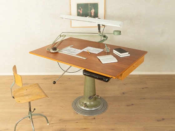 1950s Drafting Table, Domkraft AB Nike Eskilstuna – Desk, Metal, Wood (photo 5 of 14)