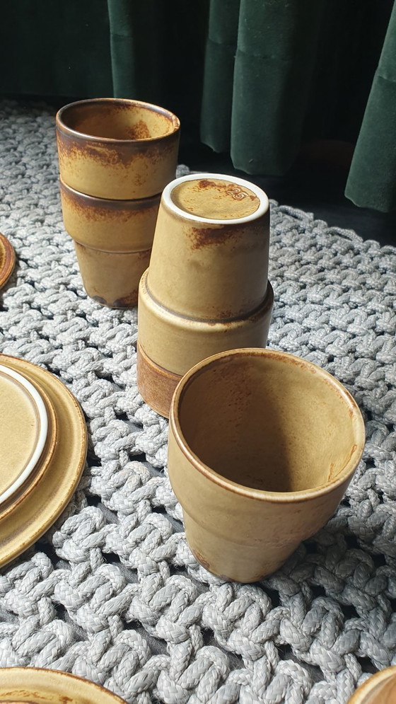 Image 1 of Vintage servies 12-delig LILIEN PORZELLAN Austria brutalist 70s
