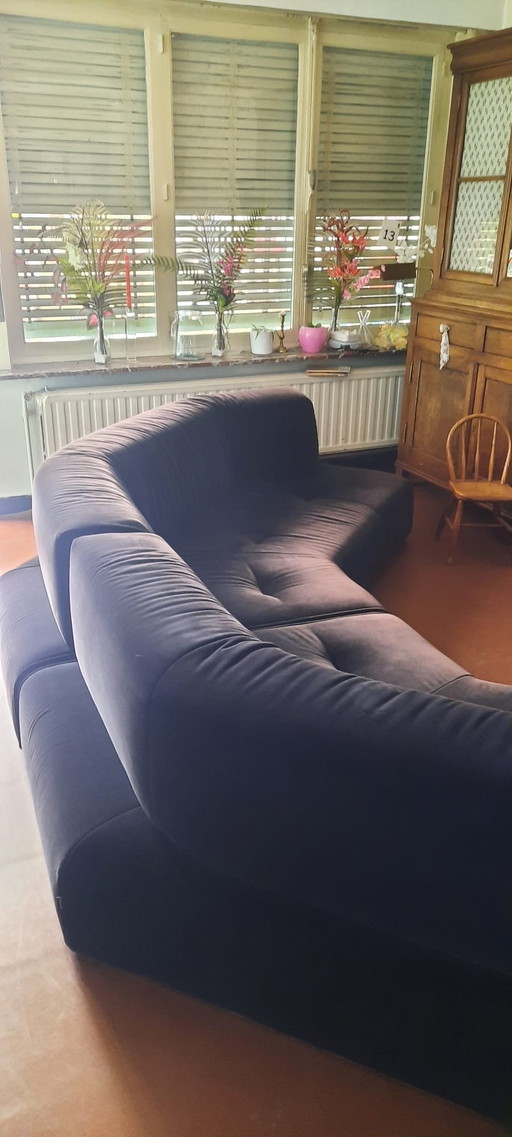 Ligne Roset sofa black velvet