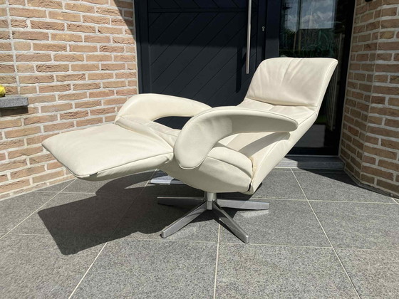 Image 1 of Jori Symphony Pelle beige (bianco crema), Medi, poltrona reclinabile monomovimento