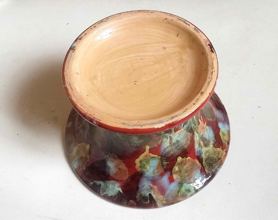 Image 1 of Cuenco de cerámica multicolor 60s Ø 26,7 cm