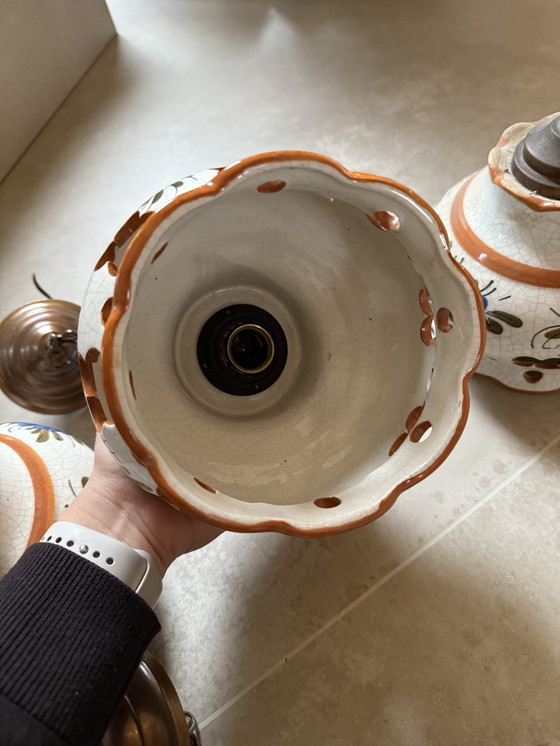 Image 1 of Handgeschilderde hanglampen retro jaren 80