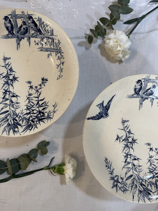 Vintage Gien schwalbenförmige Obstschale