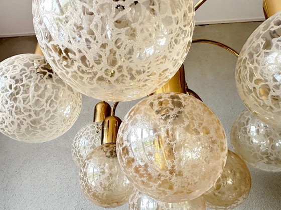 Vintage Bollen Spoetnik Kroonluchter – Cosack Leuchten, Glass, Metal (photo 6 of 9)