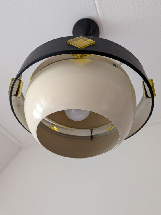 Image 1 of Mid Century Space Age saturn pendant 70s