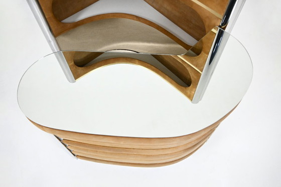 Image 1 of Set da bar con 2 sgabelli attribuito a Willy Rizzo, anni '70