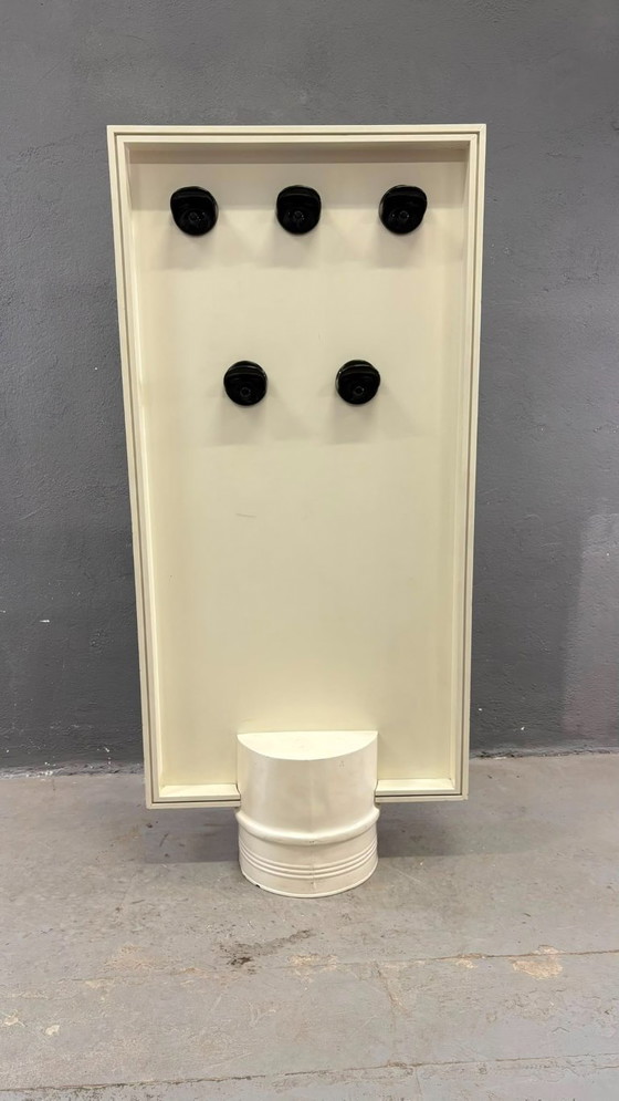 Image 1 of Mid-Century Modern Double-Sided Hall Stand with Mirror & Coat Hooks, 1960s, Europe