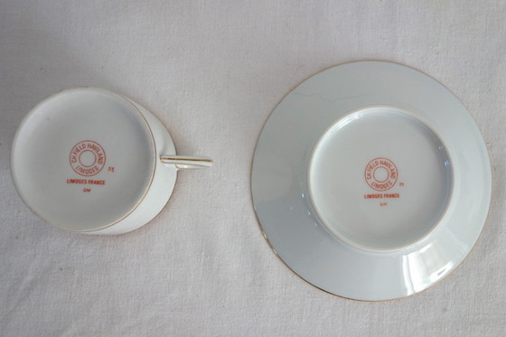 Image 1 of 2 Tassen mit Untertassen Charles Haviland, Mitte 20.