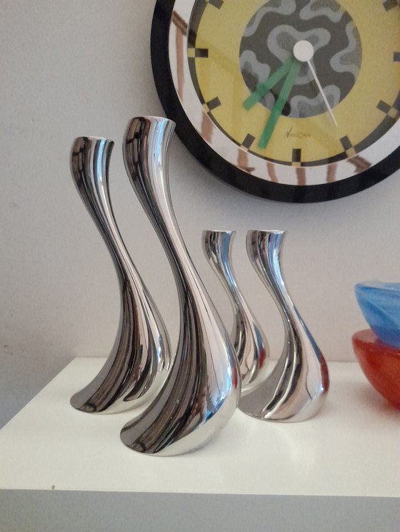 Image 1 of Grandes candelabros Cobra de Georges Jensen, Dinamarca