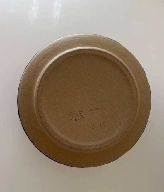 Image 1 of Large 1960s Danish Stoneware Centerpiece Bowl by Maria Philippi for Søholm