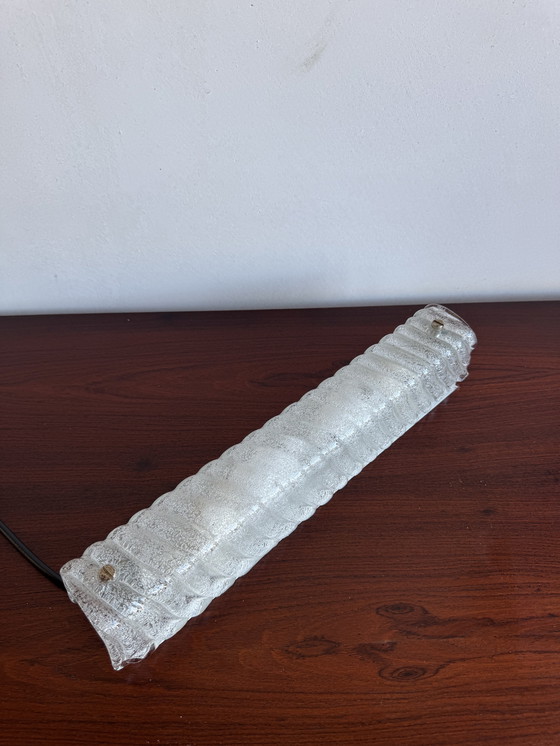 Image 1 of Elegante Vintage Wandlamp - Gestructureerd Geribbeld Glas Schoonheid